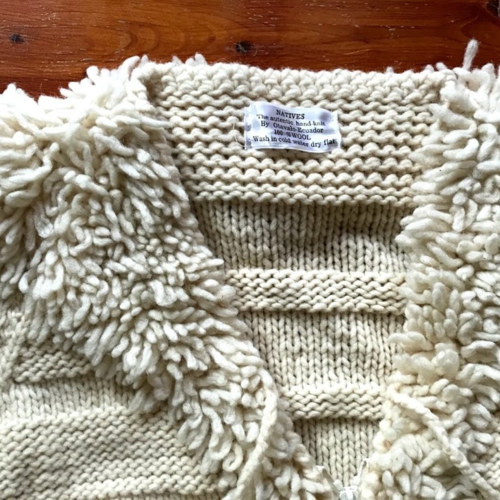 Vintage Wool 70's "Natives" Sweater - Picture 2 of 3